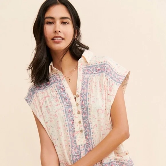 EUC Free People Telly Oversized Floral Print Romper Size SMALL - Picture 2 of 7